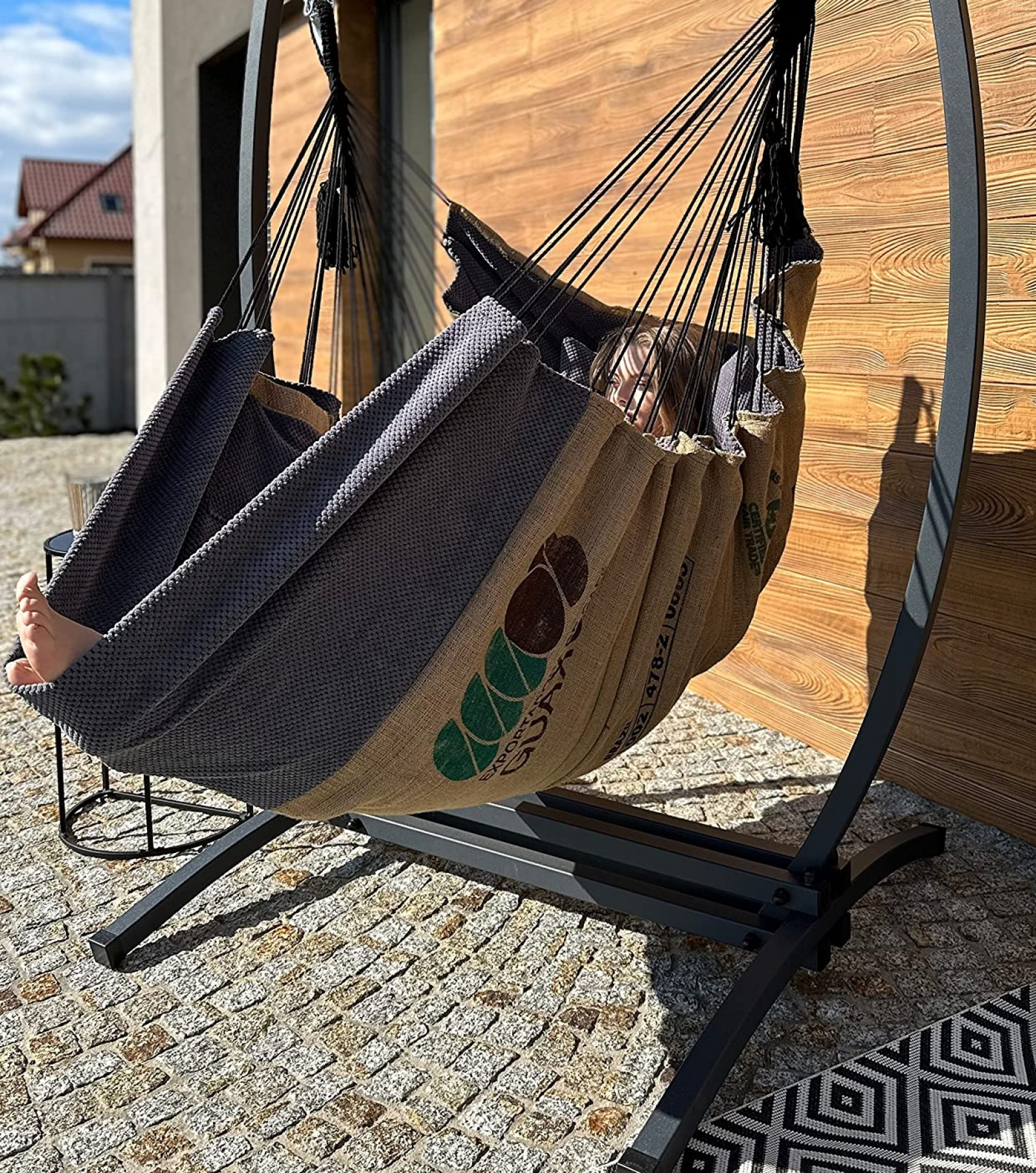 Fauteuil suspendu en toile de jute | Coffee